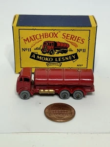 Vintage Matchbox Moko Lesney No.11 Esso Petrol Tanker Truck Car Diecast England - Picture 1 of 20