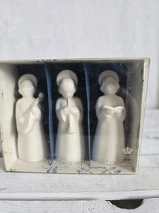 Set 3 statuine strumento coro angeli porcellana bianca Royal Copenhagen vintage - Foto 1 di 5
