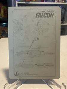 2015 Topps Star Wars Printing Plate Black 1/1 The Millennium Falcon - Picture 1 of 2