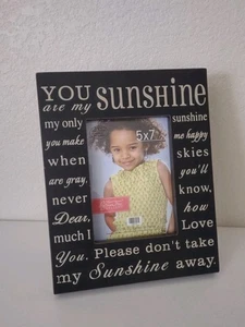 Hobby Lobby Picture Frame Holds 5x7 You Are My Sunshine Black Standing 12x10 - Picture 1 of 9