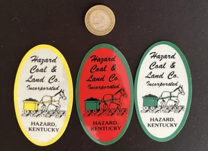 Vintage Bergbau Aufkleber Gefahrenland und Kohle Co Hazard KY Menge 3 - Bild 1 von 1