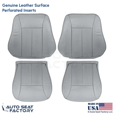 Fundas de repuesto de cuero genuino gris ceniza para Mercedes Benz Clase E E430 2000-2002 Foto 1 de 4