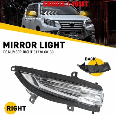 Side Mirror Turn Signal Lamp for Lexus 2013-2021 LX570 GX460 Passenger 1-10X - Image 1 of 4