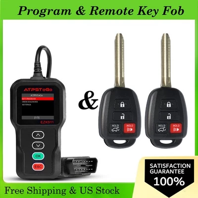 2 para 2014 2015 2016 2017 2018 Toyota Rav4 Highlander coche mando a distancia llavero GQ4-52T Foto 1 de 4