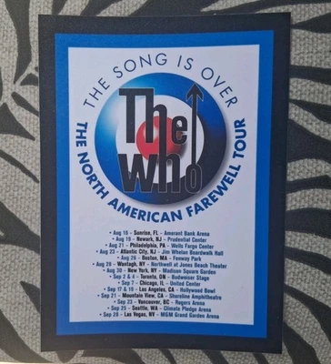 The WHO 2025 Tour Promo Magnet  W/Dates The Song Is Over Farewell Tour USA - Image 1 of 3