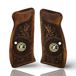 Empuñaduras Zib Serie Madera Empuñaduras de Pistola para CZ COMPACT, Logo Medallón de Metal - Imagen 1 de 6