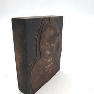 Vintage Litho Plate Advertising Baby Lano Wooden Printing Plate Lithograph Block - Picture 1 of 6