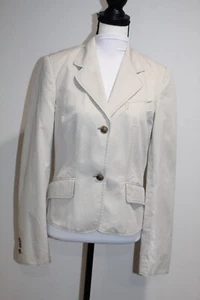 Dolce & Gabbana Womens Cotton Two Button Long Sleeve Blazer Jacket Tan Size 42 - Picture 1 of 12