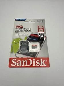 SanDisk 128GB Ultra Micro SDXC Class10 Card 80MB/s WITH ADAPTER FULL HD VIDEO . - Picture 1 of 2