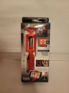 Itek by Soundlogic Selfie-Stick with built in shutter release & 4 led flash - Picture 1 of 5