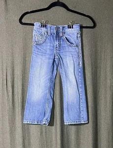 Wrangler 20X Retro Jeans Boys 4S Blue Relaxed Straight Denim Adjustable Western - Picture 1 of 8