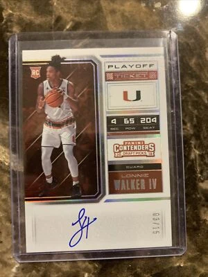 4850 2018 Contenders Draft 63C Lonnie Walker Draft Ticket Auto /15 Rookie - Image 1 of 2