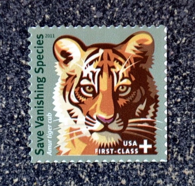2011USA #B4 Forever - Save Vanishing Species - Semipostal - Mint  tiger cat - Image 1 of 1