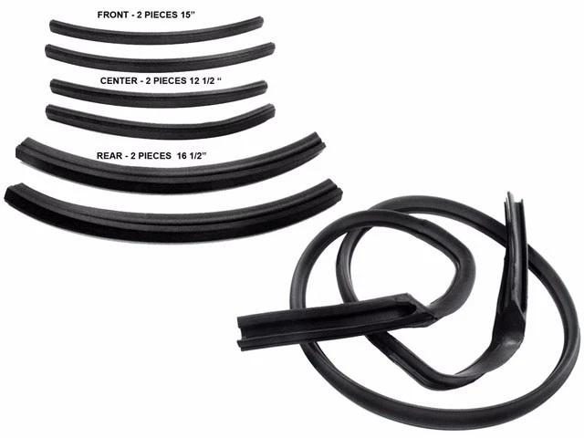 1963-1966 Dodge Dart & Plymouth Valiant selos de trilho de teto superior conversível, 7 peças - Imagem 1 de 1