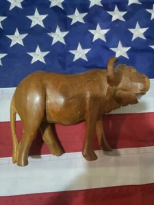 Vintage Wooden Ox Bull - Picture 1 of 9