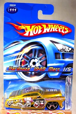 2005 Hot Wheels #111 Crazed Clowns II 1/5 HARDNOZE 1949 MERC Gold w/Chrome 5 Sp - Image 1 of 4