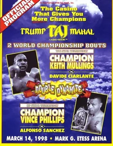 Programa de boxeo 1998 Keith Mullings vs. Davide Ciarlante - Imagen 1 de 1