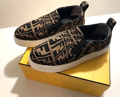 ZAPATILLAS FENDI FF MONOGRAMA LOGO SLIPON MUJER TALLA. 42 US 11 Foto 1 de 4