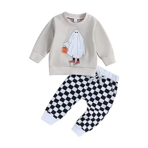 Toddler Baby Boy Halloween Outfit Long Sleeve 12-18 Months Light Grey - Picture 1 of 8