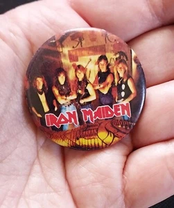 POWERSLAVE ~ IRON MAIDEN 1984 Metal Band Album Pin Pinback Button Badge - Picture 1 of 8