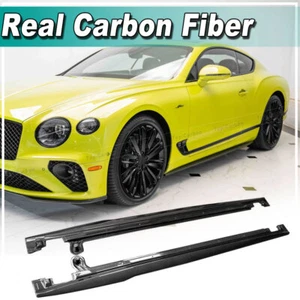 Alerón labial de extensión de faldón lateral de carbono real para Bentley Continental GT 2018-24 - Imagen 1 de 9