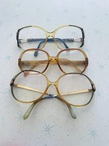 CHRISTIAN DIOR Vintage LOT Mod Big Huge Eyewear Frames Retro Unisex Designer 70s - Picture 1 of 7