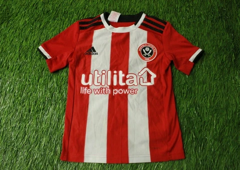 SHEFFIELD UNITED 2019/2020 FOOTBALL SHIRT JERSEY HOME ADIDAS ORIGINAL YOUNG XS Cover