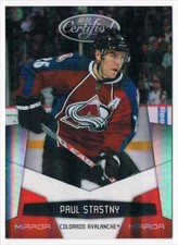 2010-11 CERTIFIED MIRROR RED PAUL STASTNY COLORADO AVALANCHE #41