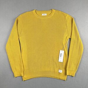 NWT Saturdays NYC Cotton Silk Goldenrod Yellow Everyday Classic Sweater Men’s L