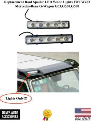 Luzes de spoiler de teto dianteiro de LED de substituição 2 peças ajuste Mercedes Benz W463 G63 G550 - Imagem 1 de 4