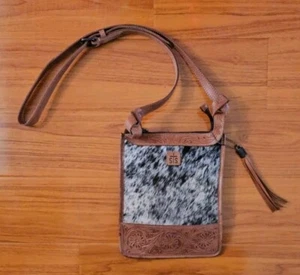 STS Ranchwear Leather Purse Crossbody Bag 10.5"x 8.5" CUTE - Picture 1 of 11