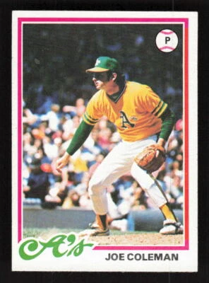 1978 Topps #554 Joe Coleman Oakland Athletics - Image 1 of 2