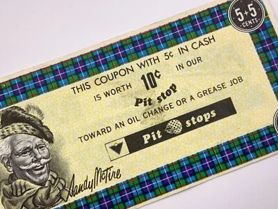 Canadian Tire Banknote 5+5 10 Cents Pit Stop Free Membership CC350 - Image 1 of 4