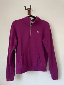 Victoria Secret ROSA Mujer XS 1/4 Cremallera Pullover Chaqueta Atlética Logo Ochenta y Seis - Imagen 1 de 4