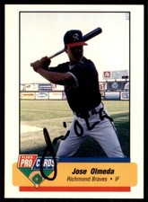 1994 Fleer ProCards Jose Olmeda IP Signed Auto Richmond Braves #2856