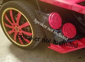 2015-2016.5 Polaris Slingshot Fender Speaker Pods Enclosure By UAS Black Texture - Picture 1 of 2