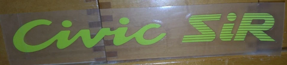 Calcomanía adhesiva trasera JDM amarilla para maletero Honda Civic 92-95 SiR hatchback y EG   Foto 1 de 1