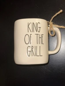 RAE DUNN “KING OF THE GRILL"  Mug With Charm And BLACK INTERIOR NEW Father’s Day - Picture 1 of 5