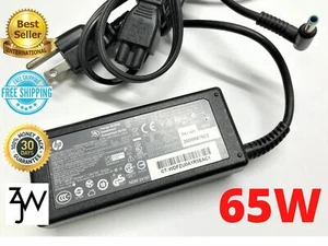 HP Laptop AC 65W Adapter Power 3.33A Charger 19.5V Power Cord Blue tip FAST - Picture 1 of 3