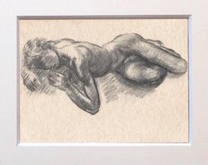 Nude Drawing Nude Sketch Duncan Grant British English Deco Art 1930s Erotic - Picture 1 of 3