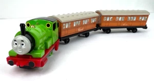 Vintage Ertl Thomas the Tank Toy Die Cast Percy Small Engine 1992 and 2 Coaches - Picture 1 of 9