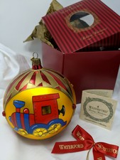 Waterford Holiday Heirlooms Large Christmas Ornament Train Bear Rocking Horse 5"