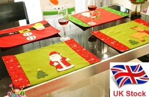 Reino Unido Stock Wow Navidad Mantel de Cena Alfombrillas Mesa Mantel Nieve Renovo Santa - Imagen 1 de 8