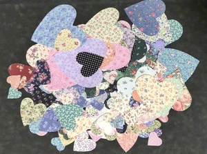 225+ CORAZONES Florales, Varios Tamaños y Colores, Apliques de Algodón - LEER DESCRIPCIÓN - Imagen 1 de 6