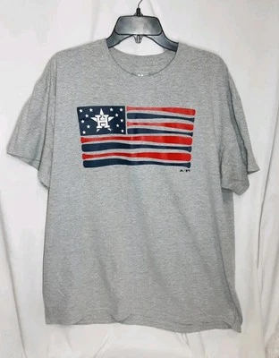 Camiseta masculina Houston Astros bandeira americana Majestic tamanho XL - J8 - Imagem 1 de 4
