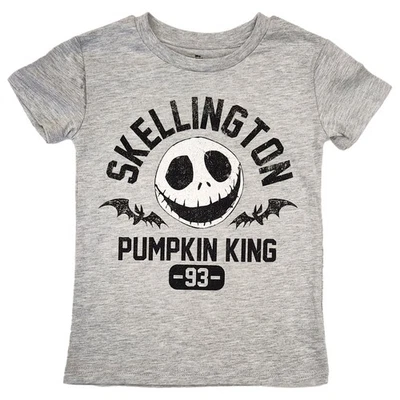 Camisa Jack Skellington Gris Pesadilla Antes De Navidad Niños Disney XS 4-5 Foto 1 de 2