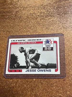 1983 M & M Mars Olympic Heroes Series # 31 Jesse Owens 1936 4 medalhas de ouro - Imagem 1 de 2
