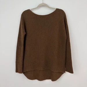 Vince Womens XS Oversized Sweater Brown Knit Merino Wool Alpaca Camel Nylon USA - Picture 1 of 6