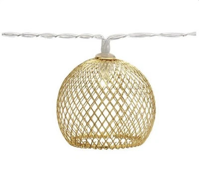 Indoor 12 ft. Battery Operated Metal Integrated LED String Lights (10-Light) - Image 1 of 3