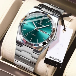 Orologio Uomo Classico Impermeabile Moda Luminoso Acciaio Inox Quarzo - Foto 1 di 23